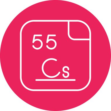 Sezyum simgesi vektör illüstrasyonu