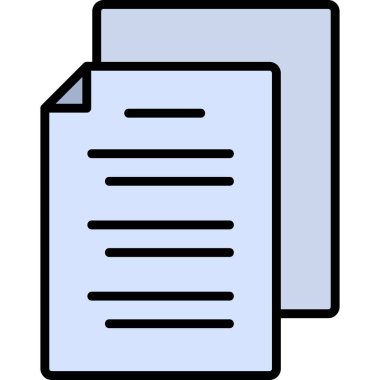 Belge simgesinin vektör illüstrasyonu