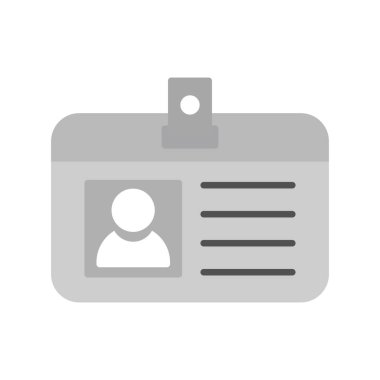 Kimlik kartı simgesi, vektör illüstrasyonu 