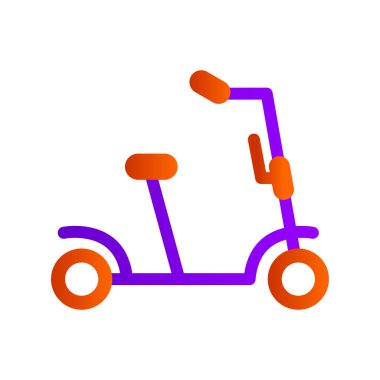 Çizgi scooter ikonu. vektör illüstrasyonu 