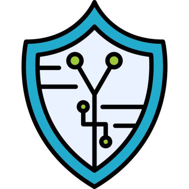 kalkan simgesi, vektör illüstrasyonu basit tasarım