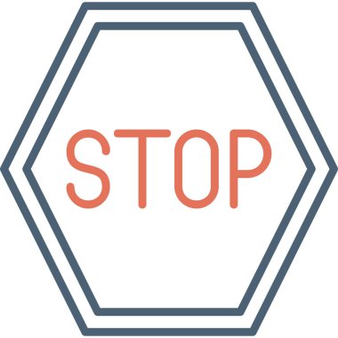 Moda biçimi izole edilmiş arkaplanda dur işareti simgesi