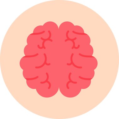  Beyin ikonu. Basit resimleme