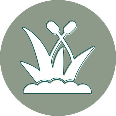 Çim simgesinin vektör illüstrasyonu