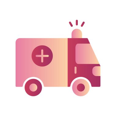 ambulans simgesi vektör illüstrasyonu