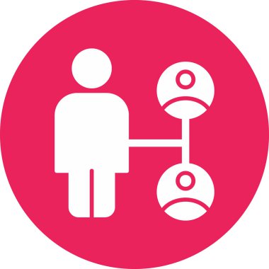 vector illustration of team management modern icon in design