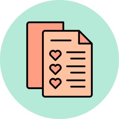 kalp vektör simgesi modern basit tasarım