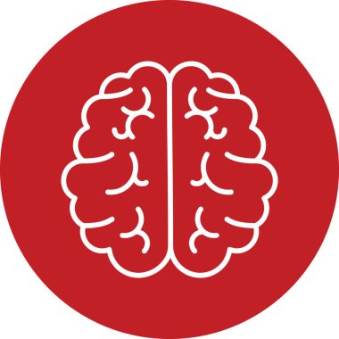  Beyin ikonu. Basit resimleme