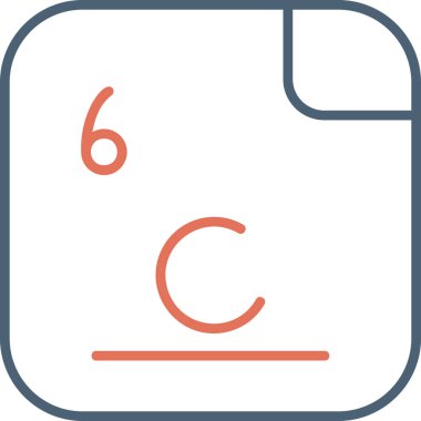 Karbon modern simge, vektör illüstrasyonu