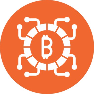 bitcoin. Web simgesi basit illüstrasyon
