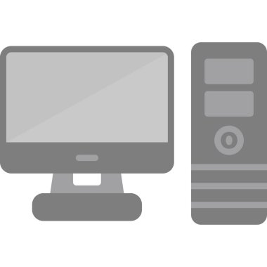 Bilgisayar. Web simgesi basit illüstrasyon