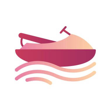 Jetski simgesinin vektör illüstrasyonu