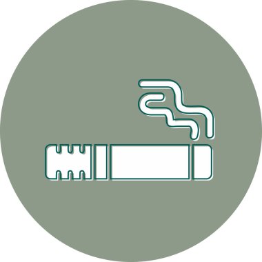 Sigara içiyor. Web simgesi basit tasarım