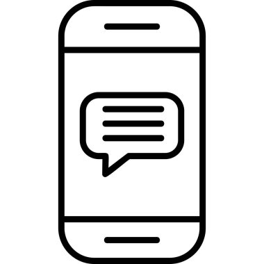 ileti ikonu vektör illüstrasyonu