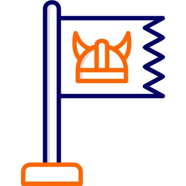 Bayrak. Web simgesi basit illüstrasyon