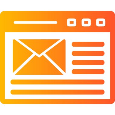 E-posta. Web simgesi basit illüstrasyon 