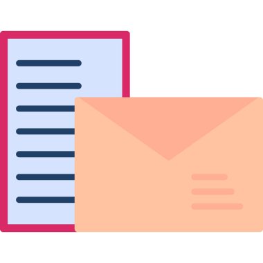 Mektup. Web simgesi basit illüstrasyon