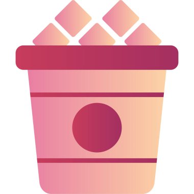 Buz Kovası ikonu vektör illüstrasyonu