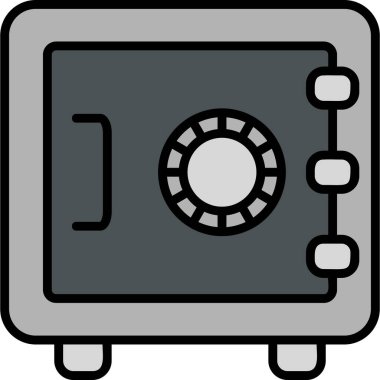 Banka kasası. Basit illüstrasyon