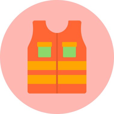 Yelek. Web simgesi basit illüstrasyon