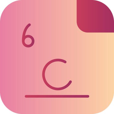 Karbon modern simge, vektör illüstrasyonu