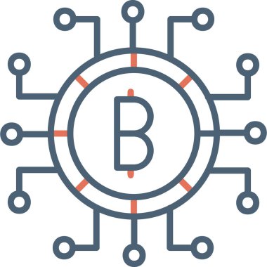 Engelleme zinciri. Web simgesi basit illüstrasyon