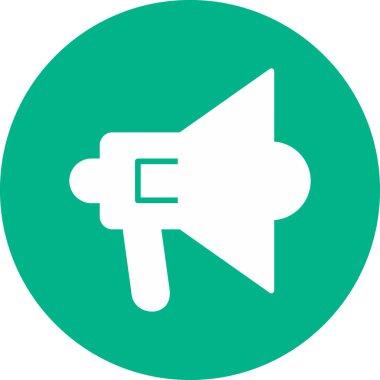 Megafon ikonu vektör illüstrasyonu