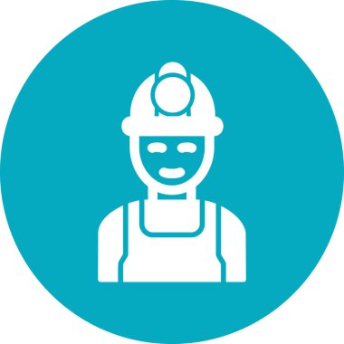 İşçi modern simge, vektör illüstrasyonu