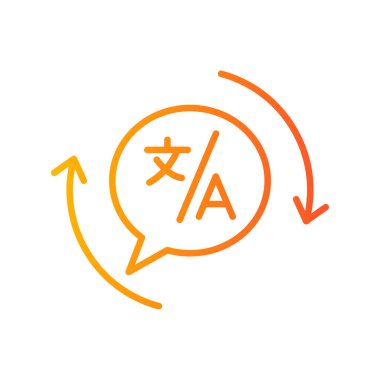 Çeviri modern simgesinin vektör illüstrasyonu