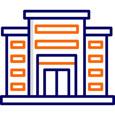 Alışveriş merkezi, süpermarket web simgesi basit illüstrasyon