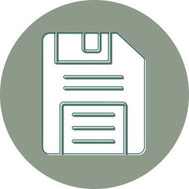 Disket disk simgesi vektör illüstrasyonu