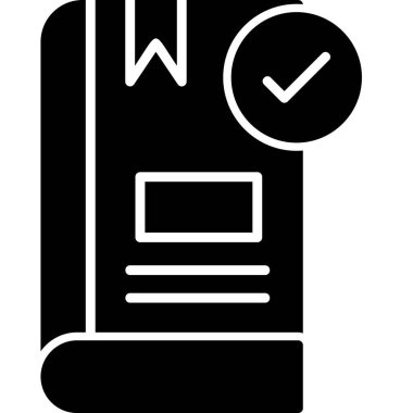 Kitap denetimi simgesi, modern tasarım illüstrasyonu