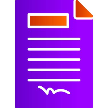 Contract icon, vector illustration simple design