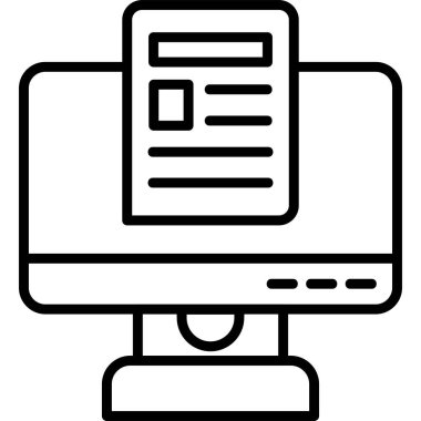 Bilgisayar. Web simgesi basit illüstrasyon