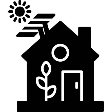 Bir ev simgesinin soyut vektör illüstrasyonu