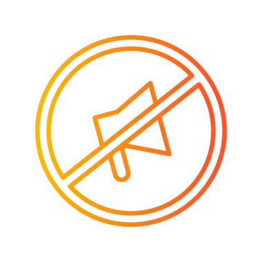 Muted, Circle, web icon, vector illustration