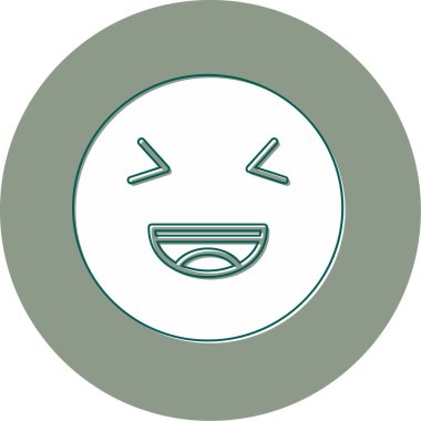 Bir yüz simgesinin vektör illüstrasyonu