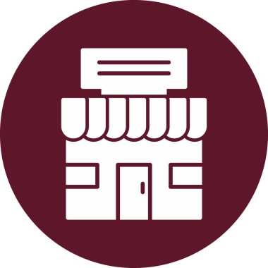 Dükkan. Web simgesi basit illüstrasyon