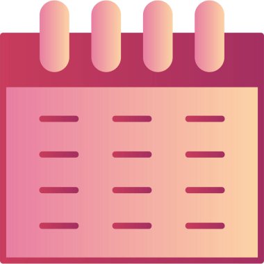 Takvim simgesi, vektör illüstrasyonu basit tasarım