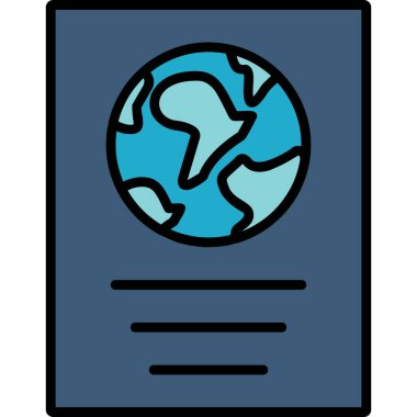 Pasaport simgesi. Basit resimleme 