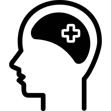 Klinik psikoloji modern simge, vektör illüstrasyonu