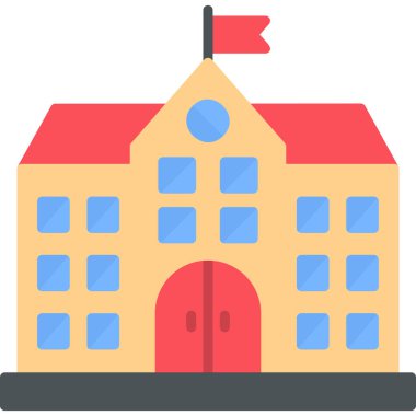 Üniversite İnşaat Mimarisinin grafik illüstrasyonu