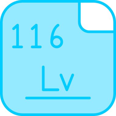 Livermorium modern simgesi, vektör illüstrasyonu