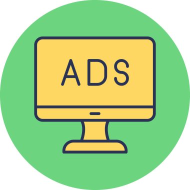 Reklam web simgesi basit illüstrasyon