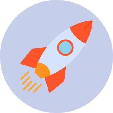 roket ikonu vektör illüstrasyonu