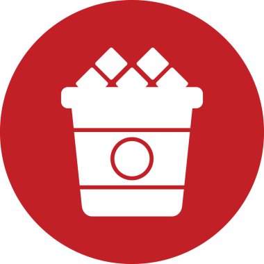 Buz Kovası ikonu vektör illüstrasyonu