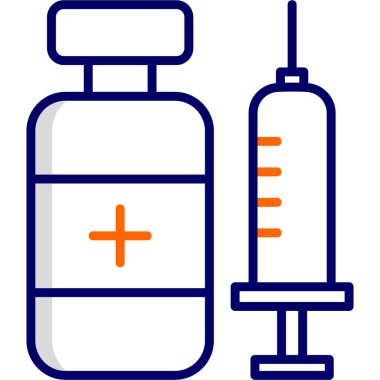 Aşı. Web simgesi vektör illüstrasyonu