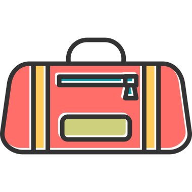 Çanta. Web simgesi basit illüstrasyon