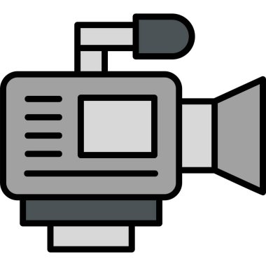 Video Kamera, grafik illüstrasyon simgesi