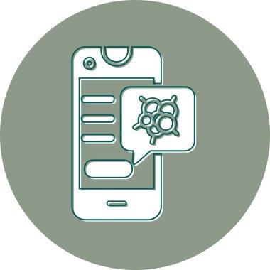 Ekranda sohbet uygulaması, akıllı telefon aygıtının dijital illüstrasyonu 